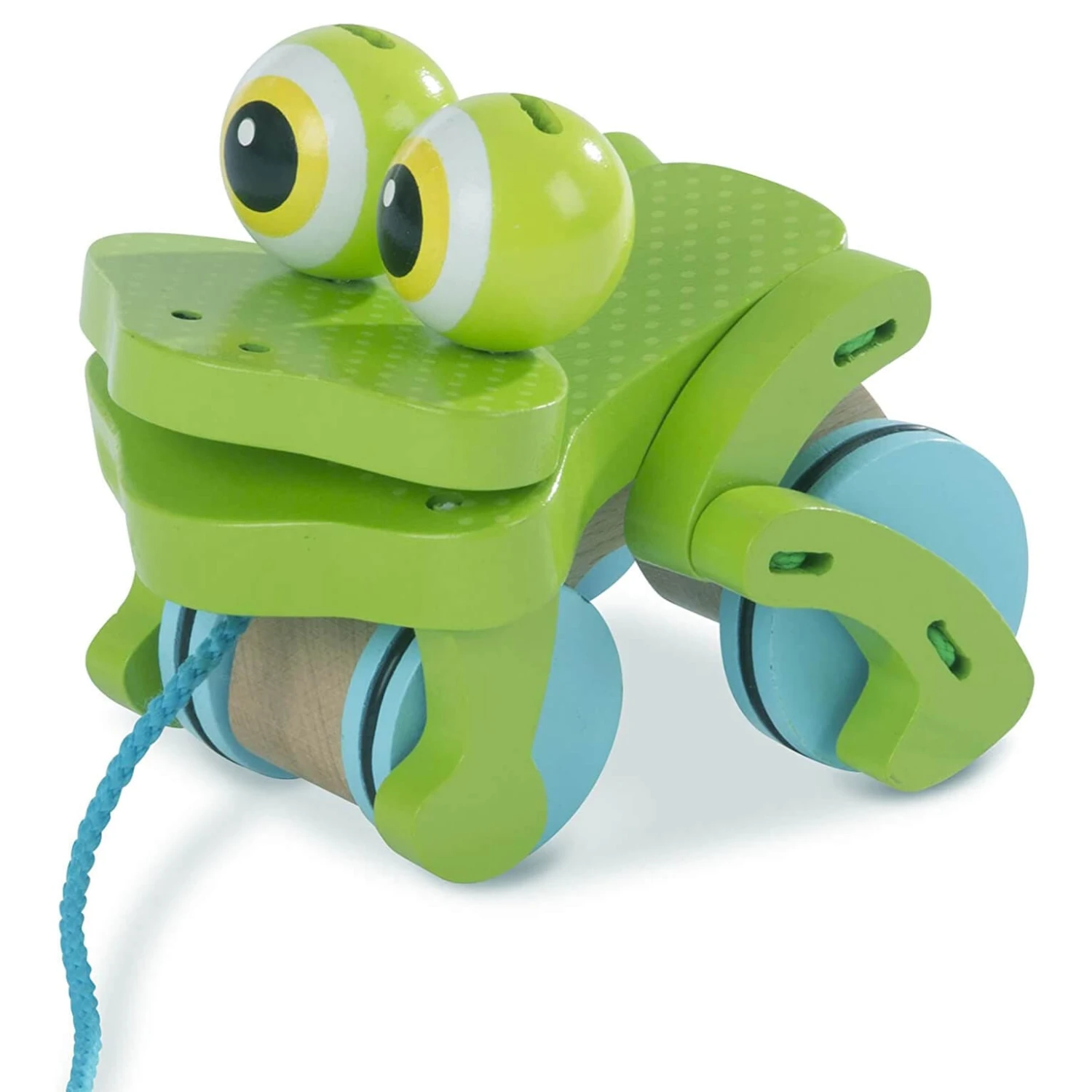 Melissa & Doug First Play Wooden Frog Pull Along Toddler Toy 5 Melissa & Doug First Play Wooden Frog Pull Along Toddler Toy - Image 3