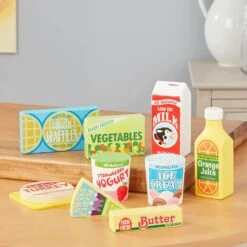 Melissa & Doug Wooden Fridge Food Play Set Hand Painted 9 Pieces -Halloween Costumes Store HEA14076 2 opt