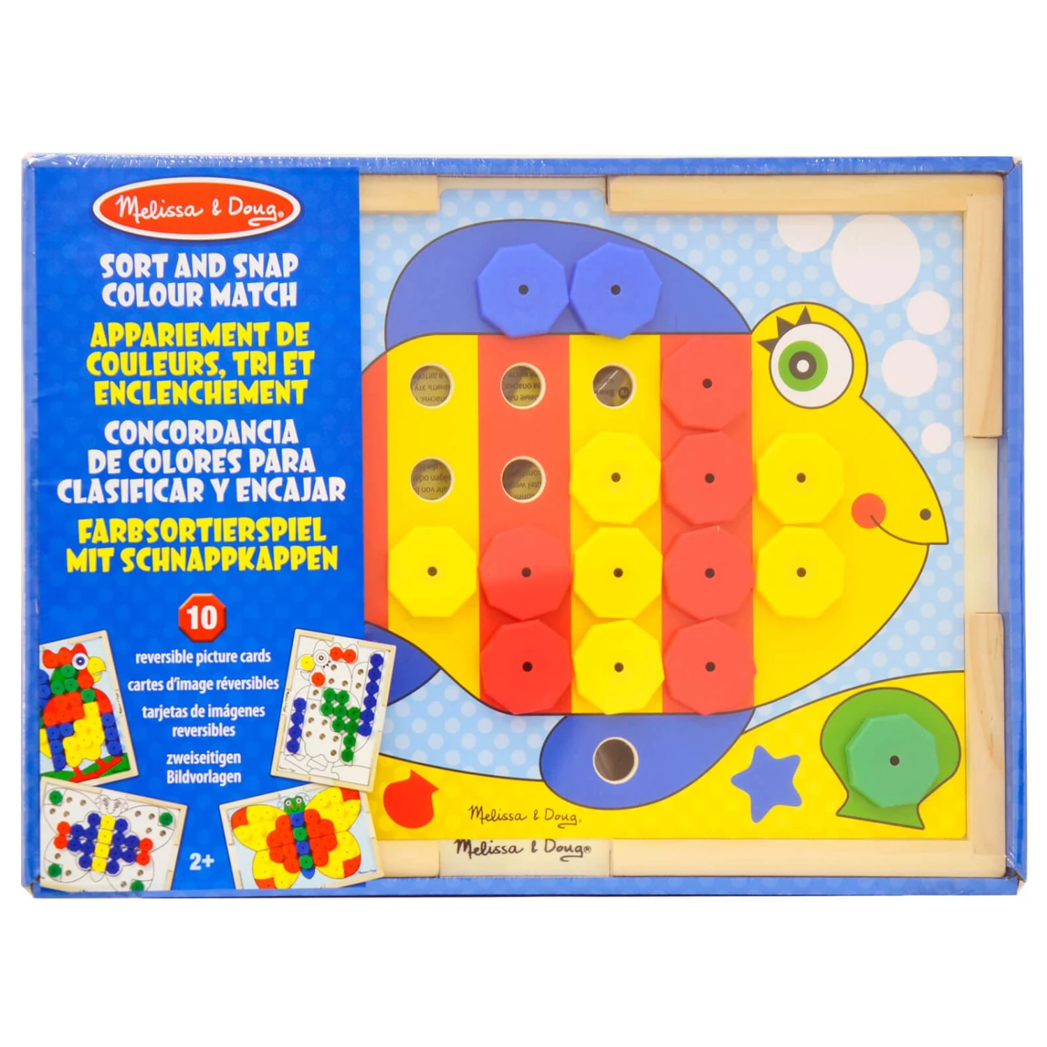 Melissa & Doug Sort & Snap Colour Match Wooden Frame Play Board 3 Melissa & Doug Sort & Snap Colour Match Wooden Frame Play Board