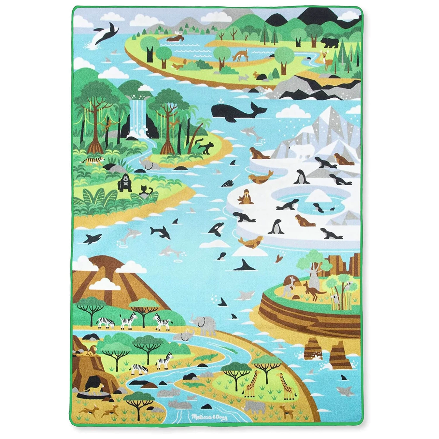 Melissa & Doug Jumbo Habitats Rug 5 Animals Play Mat 200cm 3 Melissa & Doug Jumbo Habitats Rug 5 Animals Play Mat 200cm