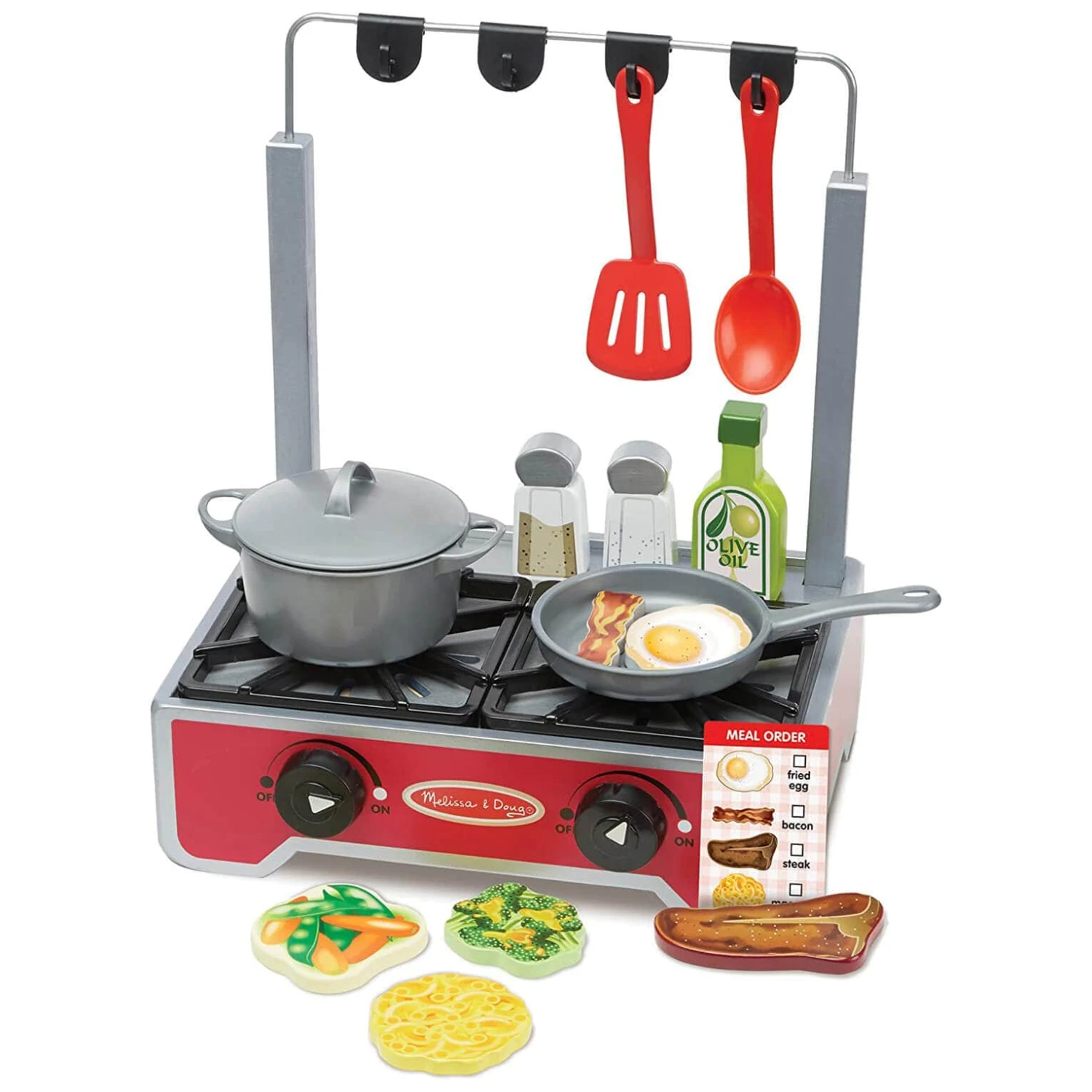 Melissa & Doug Deluxe Wooden Cooktop Set 19 Piece Play Cooker 3 Melissa & Doug Deluxe Wooden Cooktop Set 19 Piece Play Cooker
