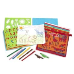 Melissa & Doug Stencil Art Activity Kit With Pouch 170+ Designs -Halloween Costumes Store HEA40624 3 opt