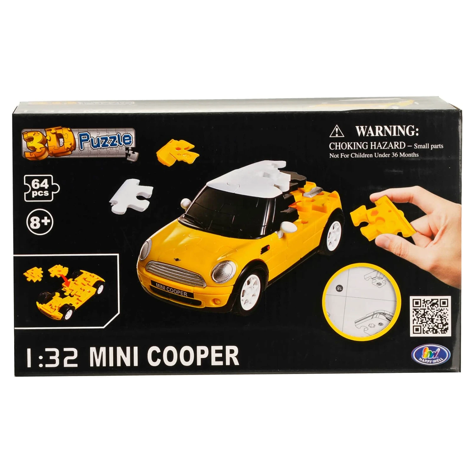 3D Jigsaw Puzzle Car 1:32 Scale Model Plastic Pieces Age 8+ 3 3D Jigsaw Puzzle Car 1:32 Scale Model Plastic Pieces Age 8+