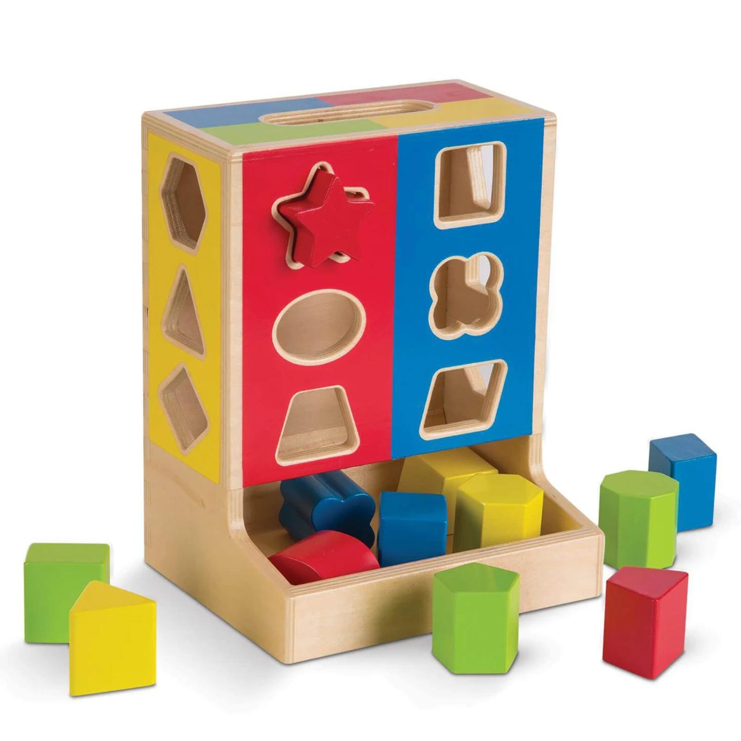 Melissa & Doug Wooden Shape Sorter 12 Colour Blocks 18m+ 3 Melissa & Doug Wooden Shape Sorter 12 Colour Blocks 18m+