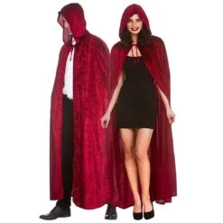 Adults Deluxe Velvet Hooded Cape Dark Red Vampire 140cm -Halloween Costumes Store HF 5141 1600 3 74679.1568364941.1100.1100