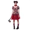 Womens Vintage Circus Clown Costume Dress Collar Black Red -Halloween Costumes Store HF 5146 opt