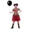 Girls Vintage Circus Clown Costume Dress Collar Red Black -Halloween Costumes Store HG 6068 opt