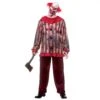 Mens Vintage Circus Clown With Mask Horror Costume Red Black -Halloween Costumes Store HM 5557 opt