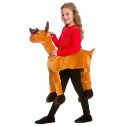 Kids Ride On Reindeer Christmas Animal Costume 4-8 Years