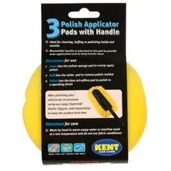 Kent Car Care 3 Polish Applicator Pads With Handle Clean Buff -Halloween Costumes Store KEN40015 3 opt