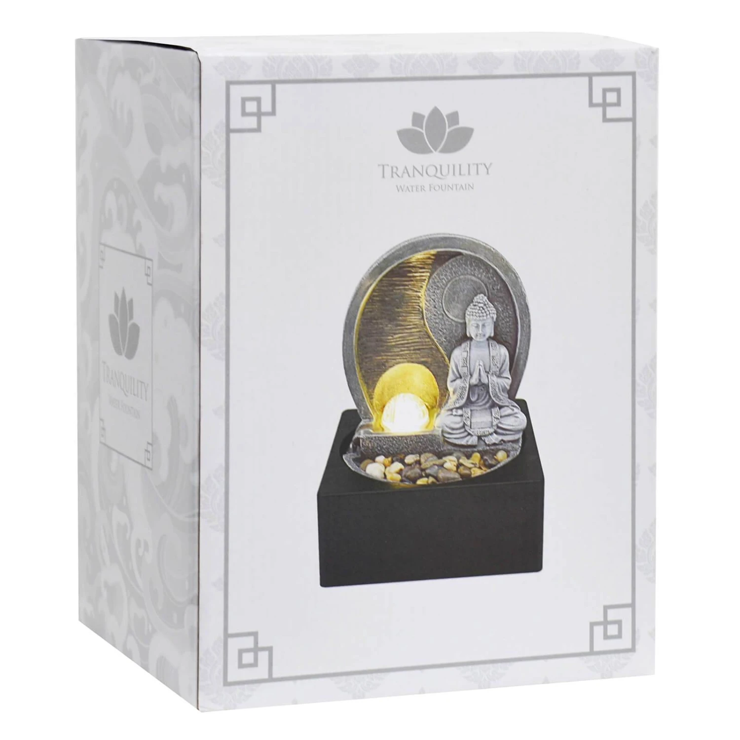 Leonardo Buddha Indoor Water Fountain Pebbles LED Light 4 Leonardo Buddha Indoor Water Fountain Pebbles LED Light - Image 2
