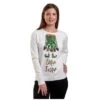 Womens Elfie Selfie Christmas Jumper Sparkle Sequins Xmas Top -Halloween Costumes Store MW06569CRM 1600 1 83311.1592467957.1100.1100