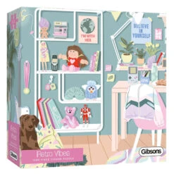 Gibsons Retro Vibes Jigsaw Puzzle 90s Bedroom White Logo 1000 Pieces -Halloween Costumes Store PRI6609 1 opt