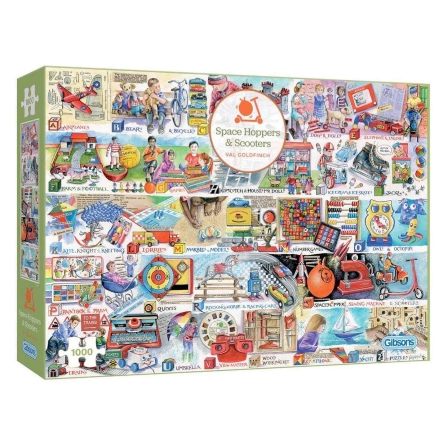 Gibsons Space Hopper & Scooters Jigsaw Puzzle Toys Alphabet 1000 Pieces 3 Gibsons Space Hopper & Scooters Jigsaw Puzzle Toys Alphabet 1000 Pieces