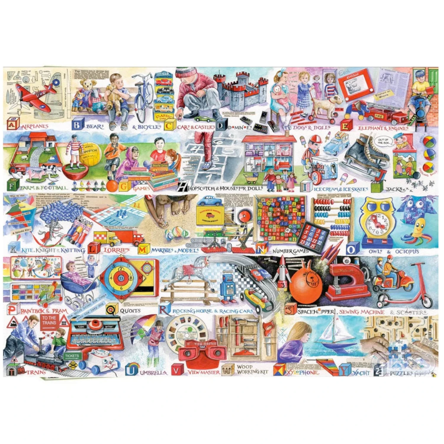 Gibsons Space Hopper & Scooters Jigsaw Puzzle Toys Alphabet 1000 Pieces 4 Gibsons Space Hopper & Scooters Jigsaw Puzzle Toys Alphabet 1000 Pieces - Image 2