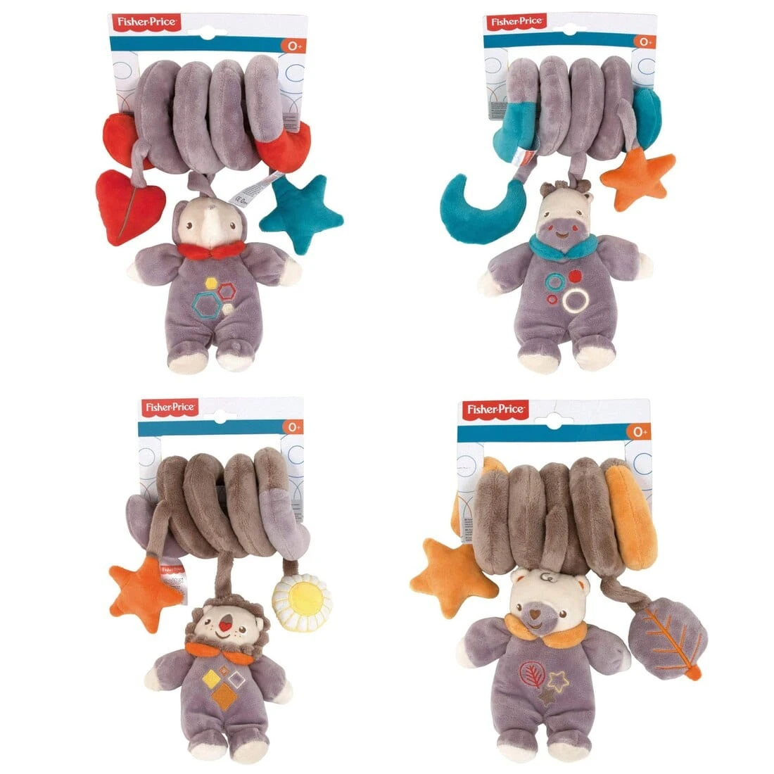 Fisher Price Fisher-Price Plush Animal Activity Spiral Baby Toy 32cm 3 Fisher Price Fisher-Price Plush Animal Activity Spiral Baby Toy 32cm