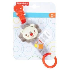 Fisher Price Plush Animal Pacifier Holder With Clothing Clip -Halloween Costumes Store PRIFP10103 65796.1573810207.1100.1100