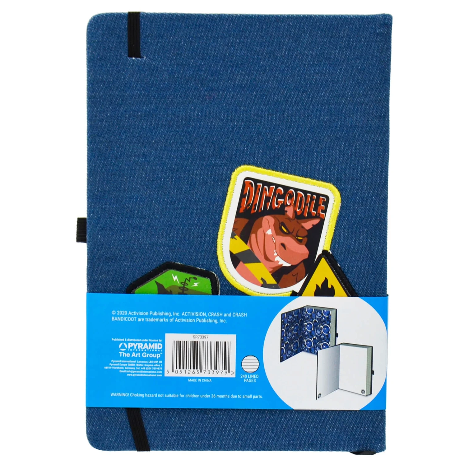 Activision Crash Bandicoot A5 Notebook Denim Cover Hardback 240 Pages 6 Activision Crash Bandicoot A5 Notebook Denim Cover Hardback 240 Pages - Image 4