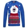 Mens Christmas Jumper Polar Bear Flashing LED Lights Snowflakes -Halloween Costumes Store SRG1A15859 A 1 opt