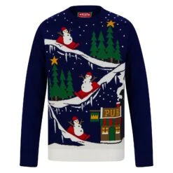Mens To The Pub Snowman Christmas Jumper -Halloween Costumes Store SRG1A17077 F 1.opt
