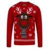 Mens Festive Scarf Rudolph Reindeer Christmas Jumper -Halloween Costumes Store SRG1A17081 F 1.opt