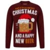 Mens Happy New Beer Festive Christmas Jumper -Halloween Costumes Store SRG1A17085 E 1.opt
