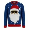 Mens LED Christmas Jumper Bearded Santa Light Up Shades -Halloween Costumes Store SRG1A17383 A 1.opt