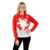 Ladies Christmas Jumper Polar Bear Ice Skating Red -Halloween Costumes Store SRG3A15865 A 1 opt