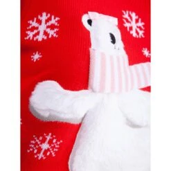 Ladies Christmas Jumper Polar Bear Ice Skating Red 8 Ladies Christmas Jumper Polar Bear Ice Skating Red -Halloween Costumes Store SRG3A15865 A 3.opt