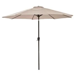 3m Round Parasol Crank Tilt Garden Patio Shade Umbrella -Halloween Costumes Store Taupe b12694ce 967c 4e9e 9fda b0a2ebdacfd2