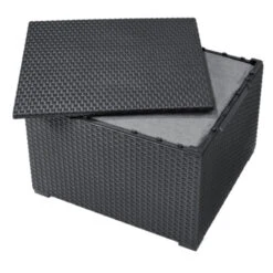 Keter Rosalie 2 Seater Balcony Set Storage Table Grey Rattan -Halloween Costumes Store UBLKTR0044 3