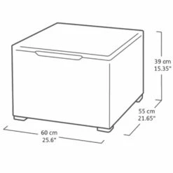 Keter Rosalie 2 Seater Balcony Set Storage Table Grey Rattan -Halloween Costumes Store UBLKTR0044 5