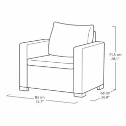 Keter California Garden Armchairs Set Of 2 Grey Resin Rattan -Halloween Costumes Store UBLKTR0056 3 opt