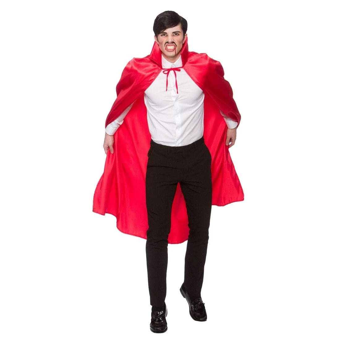 Adults Deluxe Red Satin Cape Collar Halloween Costume 4 Adults Deluxe Red Satin Cape Collar Halloween Costume - Image 2