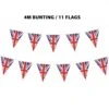 4m GB Triangle Bunting 11 Union Jack Flags Party Decoration -Halloween Costumes Store WKDAC 9644 opt