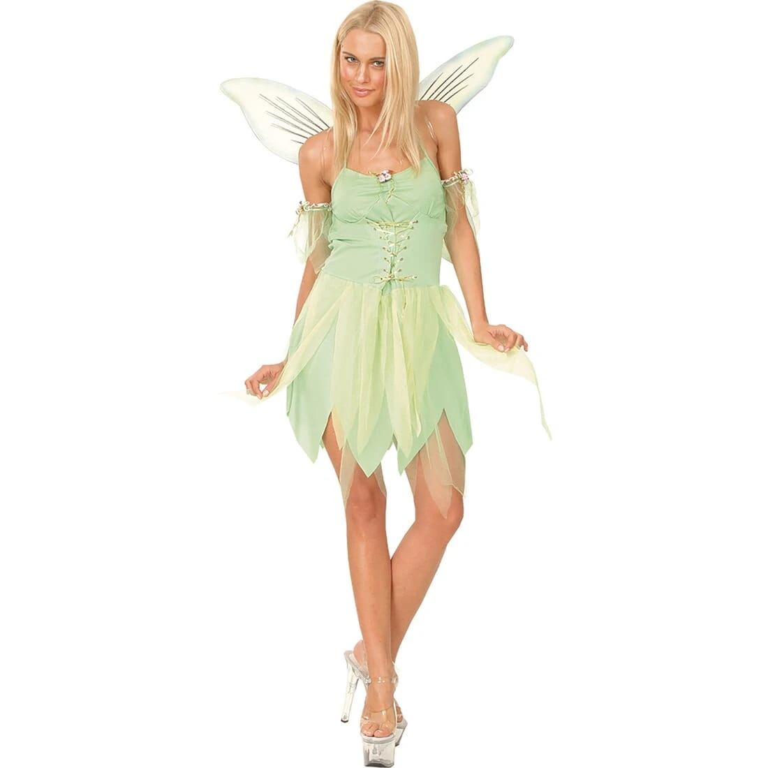 Womens Neverland Fairy Fancy Dress Halloween Costume 3 Womens Neverland Fairy Fancy Dress Halloween Costume