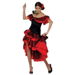 Womens Spanish Senorita Flamenco Dance Halloween Costume