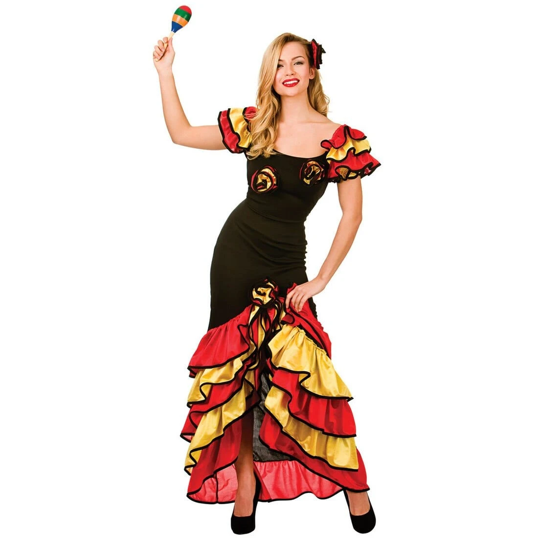 Womens Rumba Dancer Fancy Dress Party Halloween Costume 3 Womens Rumba Dancer Fancy Dress Party Halloween Costume
