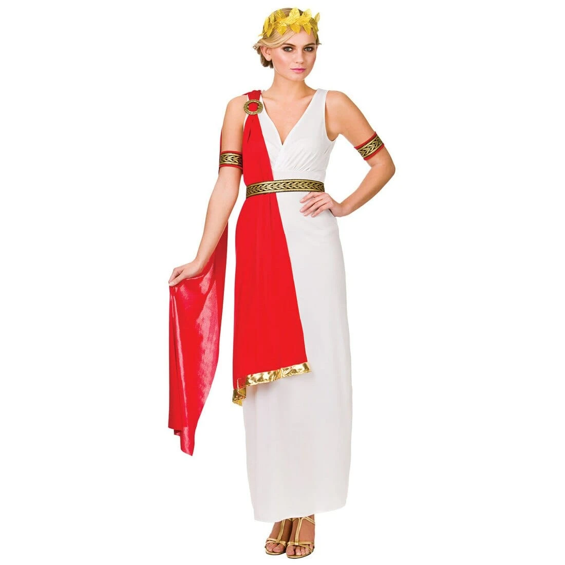 Womens Glamorous Roman Lady Fancy Dress Halloween Costume 3 Womens Glamorous Roman Lady Fancy Dress Halloween Costume