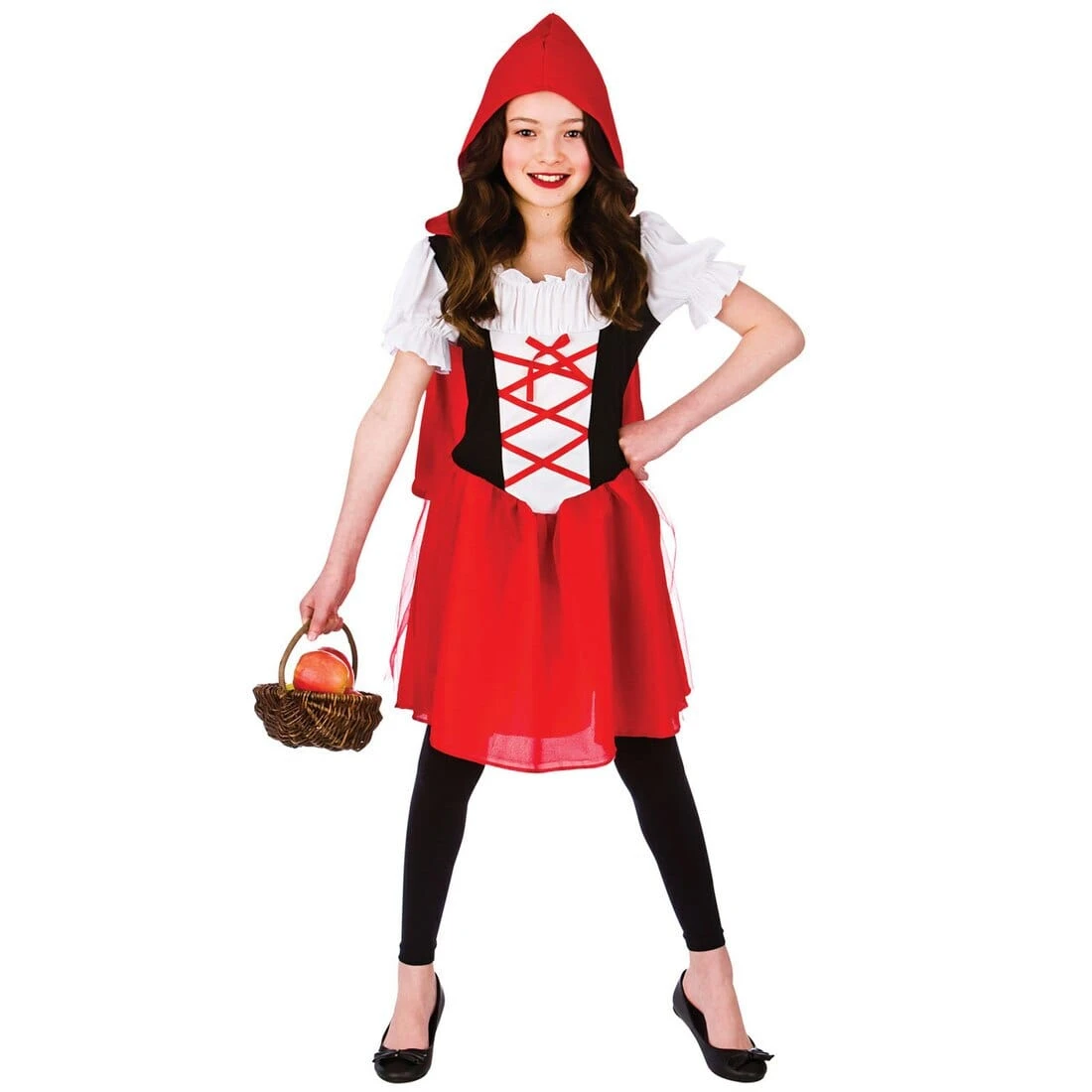 Girls Fairy Tale Little Red Riding Hood Fancy Dress Costume 3 Girls Fairy Tale Little Red Riding Hood Fancy Dress Costume