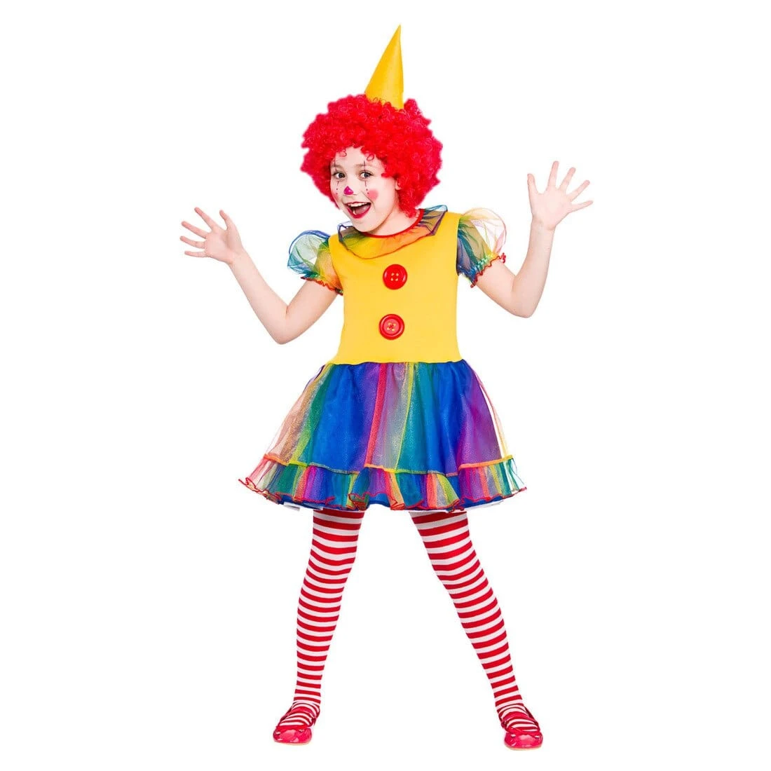 Girls Cute Little Clown Fancy Dress Halloween Costume 3 Girls Cute Little Clown Fancy Dress Halloween Costume