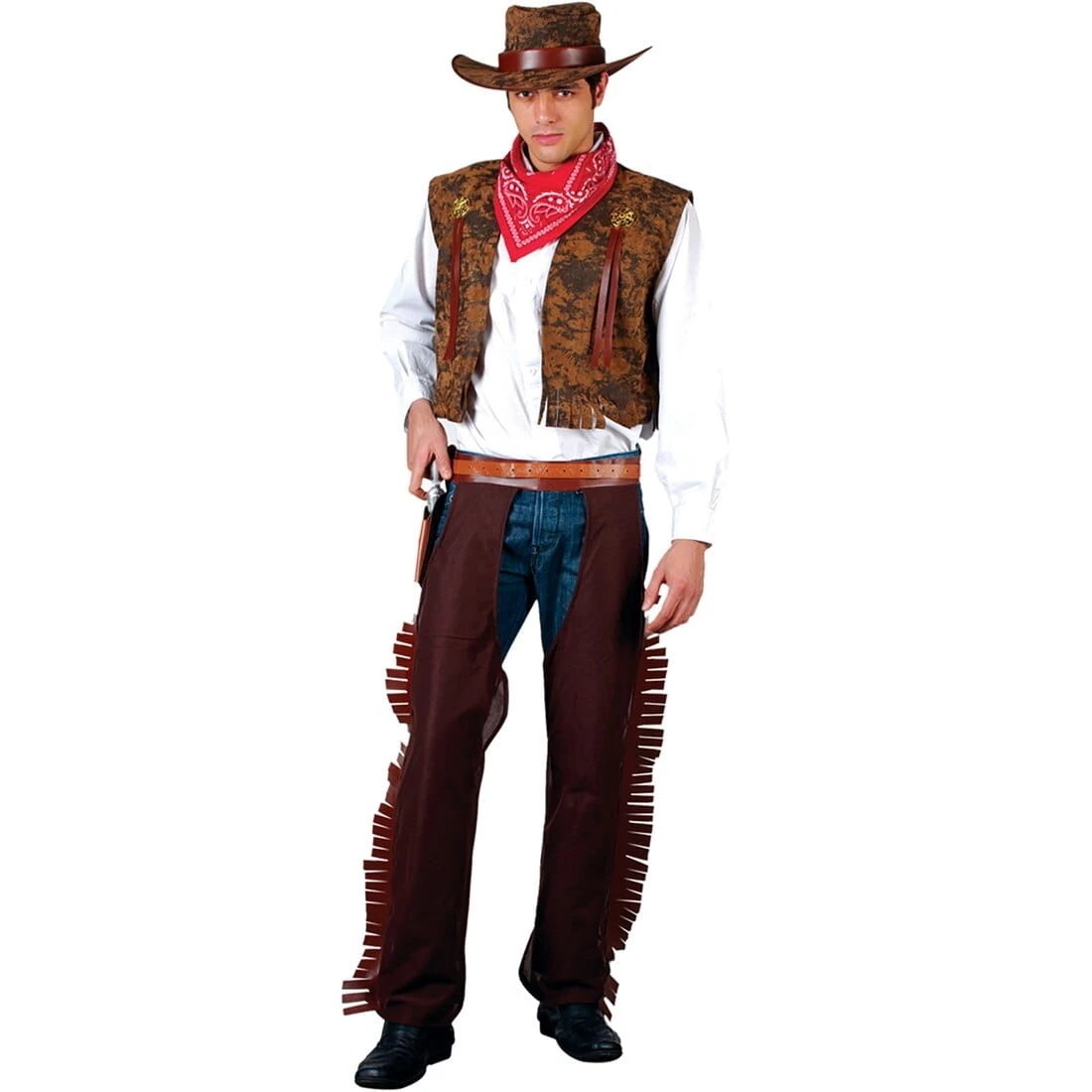 Mens Western Cowboy Fancy Dress Party Halloween Costume 3 Mens Western Cowboy Fancy Dress Party Halloween Costume