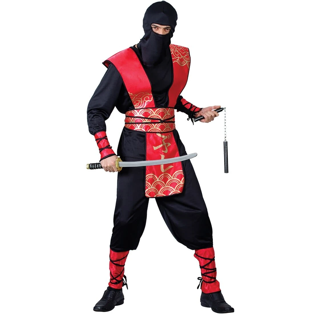 Mens Ninja Master Martial Arts Fancy Dress Halloween Costume 3 Mens Ninja Master Martial Arts Fancy Dress Halloween Costume
