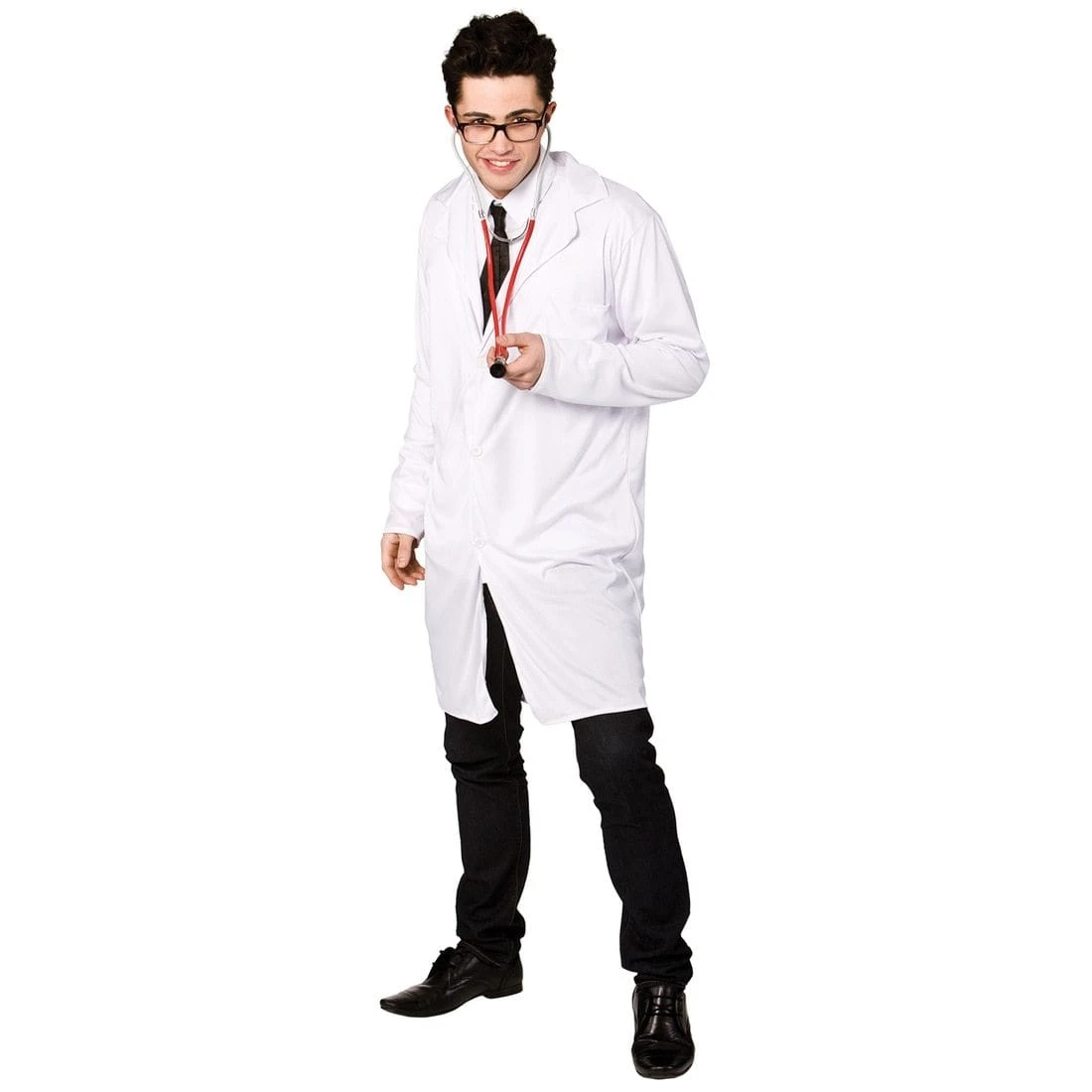 Mens White Doctors Coat One Size Halloween Accessory 3 Mens White Doctors Coat One Size Halloween Accessory