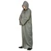 Adults Long Grey Hooded Jedi Robe Halloween Accessory