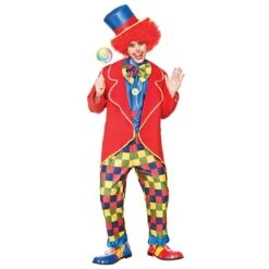 Circus Clown Mens Fancy Dress Halloween Party Costume