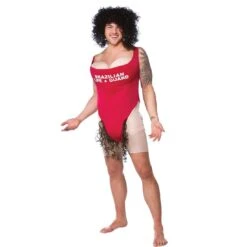 Adults Scary Mary Lifeguard Funny Fancy Dress Up Party Costume