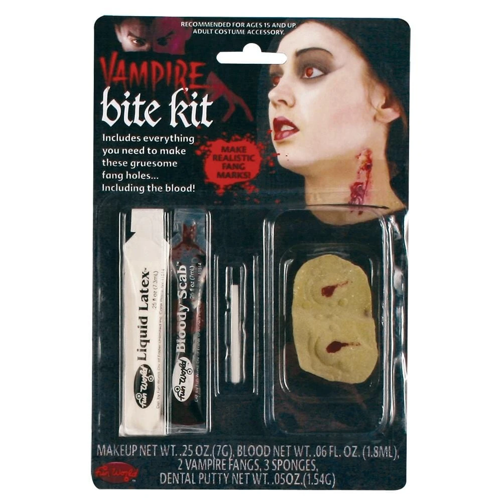 Latex Vampire Bite Special FX Halloween Horror Makeup Kit 3 Latex Vampire Bite Special FX Halloween Horror Makeup Kit