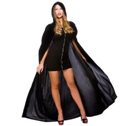 Deluxe Black Widow Robe Womens Fancy Dress Costume Halloween