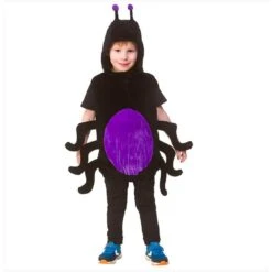 Childs Spider Hooded Tabard Halloween Fancy Dress Age 3-5